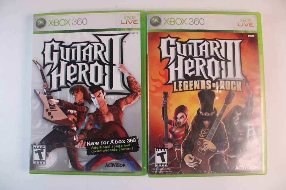 2 games: Guitar Hero 2 + Guitar Hero 3 (Xbox 360) Complete, Tested/works